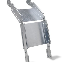 Deviazione a snodo verticale H100 zincata 600mm per canaline elettriche industriali e civili