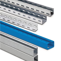 Profilo ad ancora zincato 41x41 mm lunghezza 2000 mm per supporto impianti elettrici
