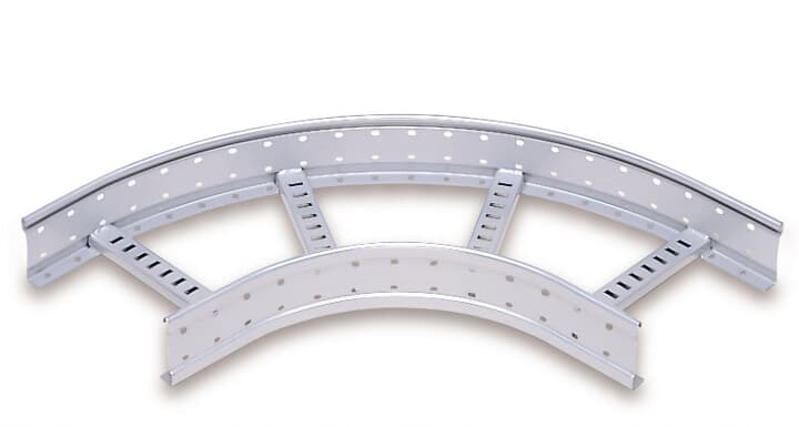Deviazione piana traversini angolo 90° H60 mm zincata per impianti elettrici