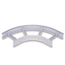 Deviazione piana traversini 90° altezza 100 mm zincata per impianti elettrici