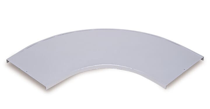 Coperchio curvo canale portacavi 90° zincato larghezza 500 mm per impianti elettrici industriali e civili