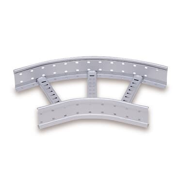 Deviazione piana traversini 45° altezza 130 mm zincata a caldo per impianti elettrici