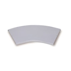 Coperchio curvo 45° per canaline e traversini larghezza 500mm zincato a caldo per installazioni elettriche industriali e civili