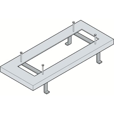 Telaio fisso acciaio zincato per pavimenti taglia 6 robusto e versatile