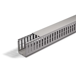 Coperchio ricambio canali portacavi 40mm halogen free grigio 2m per impianti elettrici industriali e civili