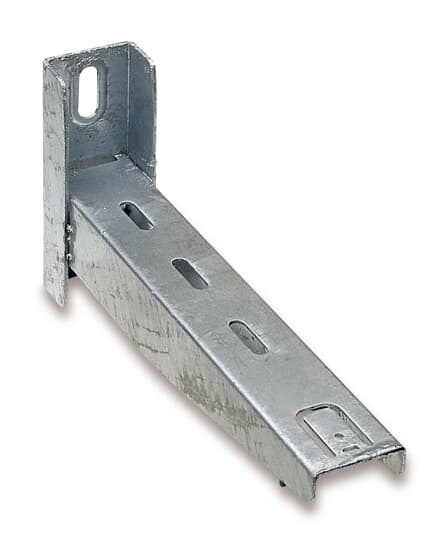 Mensola portante metallica galvanizzata RAL7035 larghezza 100mm per installazioni elettriche e supporto quadri