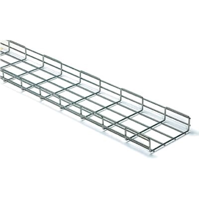 Passerella portacavi filo metallico zincato H50 100x3000 mm per impianti elettrici