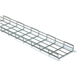 Passerella portacavi filo metallico zincato H50 100x3000 mm per impianti elettrici