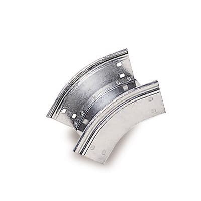 Deviazione canalina elettrica 45° altezza 75 mm larghezza 500 mm zincata per impianti industriali e civili