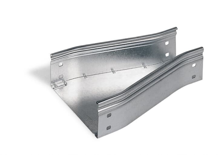 Riduzione centrale lamiera zincata H75 per canaline 150/100 mm installazioni elettriche