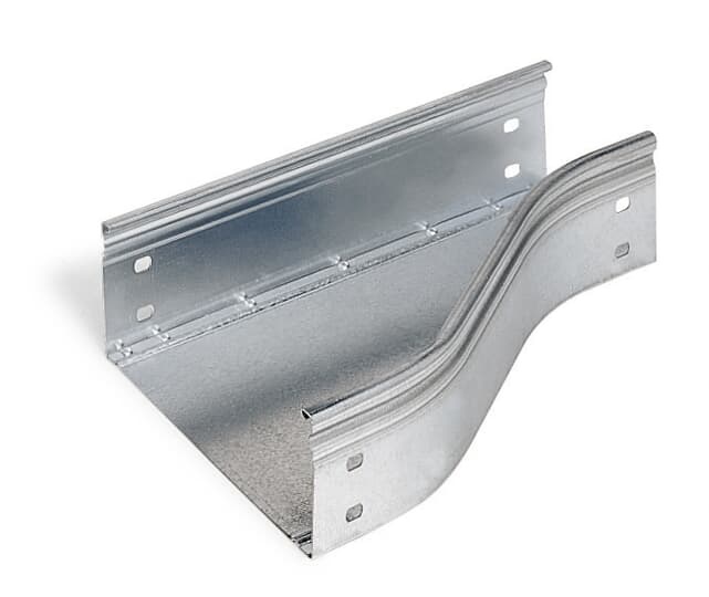 Riduzione sinistra lamiera zincata H75 400x300mm per canalizzazioni elettriche industriali e civili