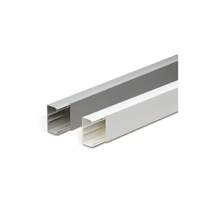 Canale portacavi 200x60 mm plastica bianco 2m con separatori IP40 uso elettrico residenziale industriale