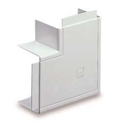 Deviazione piana 90° 150x60 mm plastica bianca IP40 per impianti elettrici