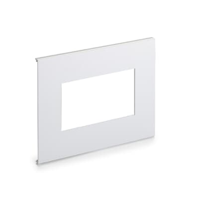 Placca finitura scatole incasso 83,5mm base 120mm bianca per impianti elettrici interni
