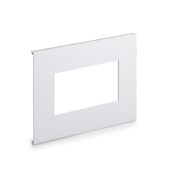 Placca finitura scatole incasso 83,5mm base 120mm bianca per impianti elettrici interni