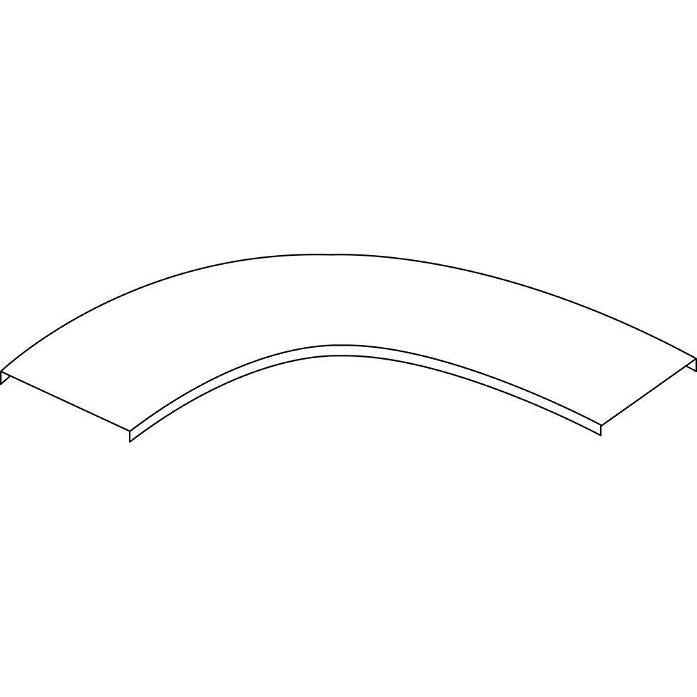 GLO4-COPERCHIO CURVA PIANA 90 R450 L500Z