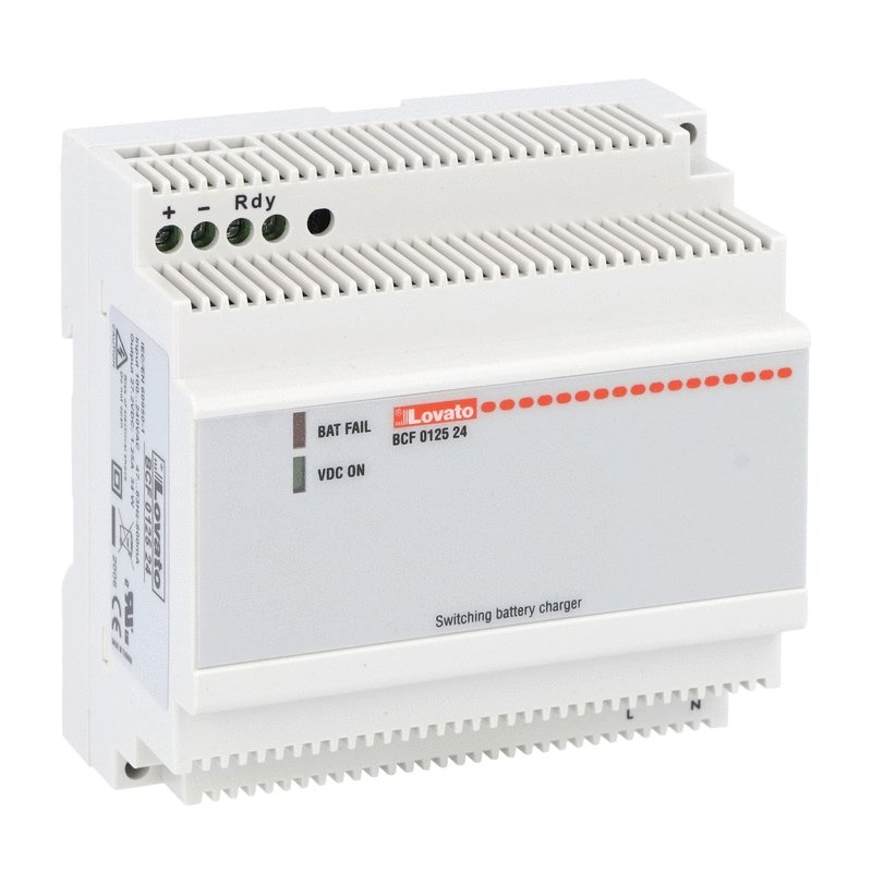 Caricabatterie switching modulare 1,25A 24V per batterie al piombo uso industriale