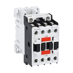 Contattore tripolare 12A AC3 bobina 24V DC basso consumo con 1 contatto ausiliario NC