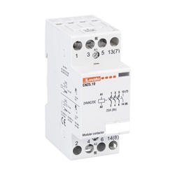 Contattore modulare 25A AC1 4 poli 24V AC/DC per impianti elettrici