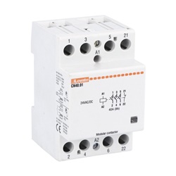 Contattore modulare 40A AC1 tripolare 3 poli + 1 NC 24V per automazione elettrica