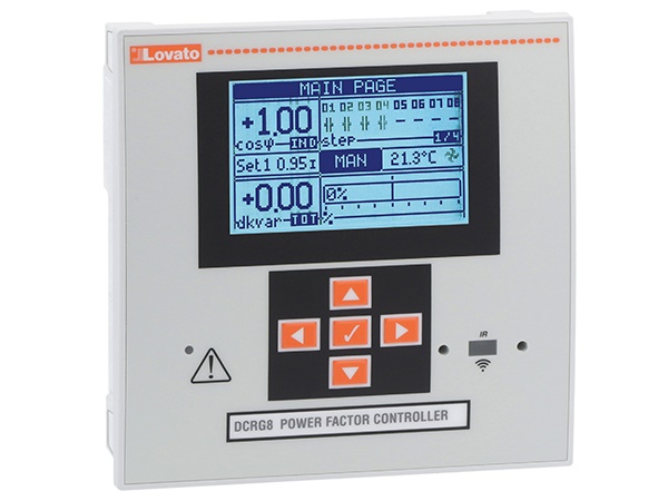 Regolatore automatico rifasamento 8 gradini espandibile fino 24 gradi serie DCRG