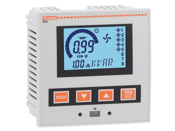 Regolatore automatico rifasamento 5 gradini espandibile serie DCRL per impianti elettrici