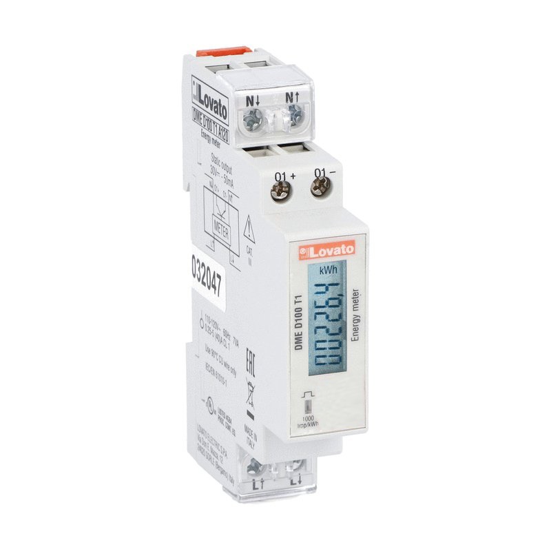 Contatore energia digitale monofase 40A 1 uscita impulso display LCD uso residenziale e industriale