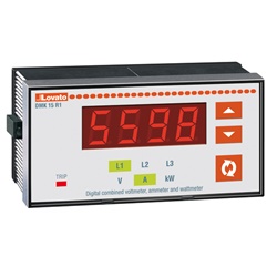 Multimetro digitale trifase voltmetro amperometro wattmetro 96x48mm con relè programmazione controllo protezione