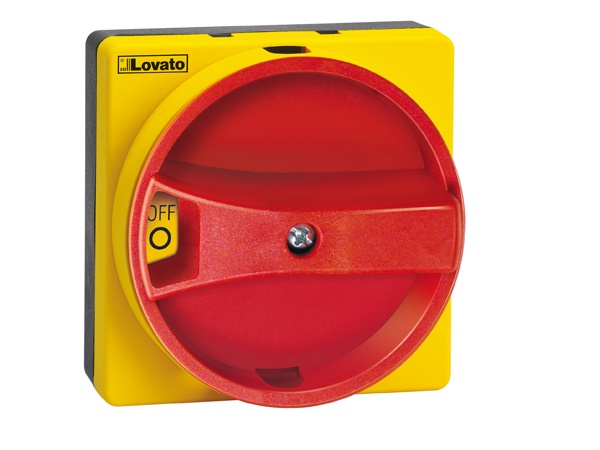 Maniglia incassata blocco porta selettore lucch. IP65 giallo/rosso per LWGAX61 e serie GA fissaggio a vite
