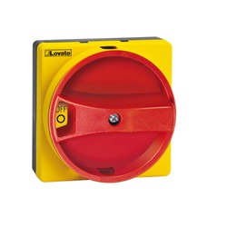Maniglia incassata blocco porta selettore lucch. IP65 giallo/rosso per LWGAX61 e serie GA fissaggio a vite