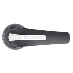 Maniglia bloccoporta nera lucchettabile comando rotativo leva 396mm IP65 per portelle