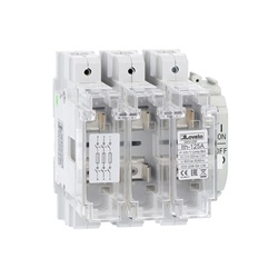 Sezionatore tripolare 125A con portafusibile NFC22x58 AC21A per impianti elettrici industriali