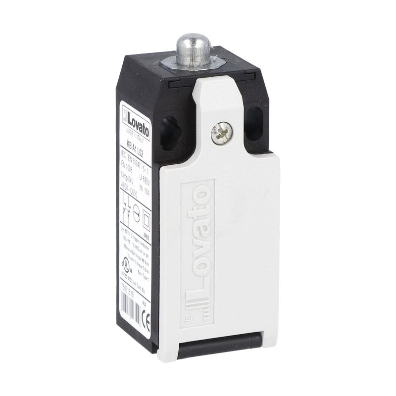 Finecorsa serie K asta 1 ingresso basso cavo contatti 1NO+1NC custodia plastica pulsante metallo