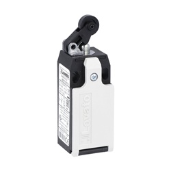 Finecorsa leva plastica con rotella centrale 1NO+1NC custodia plastica per automazione