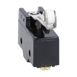 Microinterruttore plastico leva 48,5mm con rotella contatti 1NA/NC vite serie K