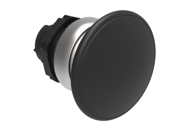 Pulsante fungo 40mm nero impulso operatore Ø22mm serie Platinum controllo macchine