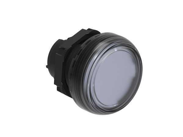 Testa indicatore luminoso trasparente Ø22mm serie Platinum senza base fissaggio per segnalazione luminosa industriale
