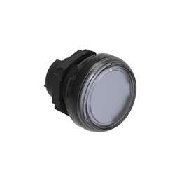 Testa indicatore luminoso trasparente Ø22mm serie Platinum senza base fissaggio per segnalazione luminosa industriale