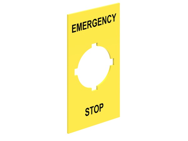 ETICHETTA ADESIVA EMERGENCY/STOP