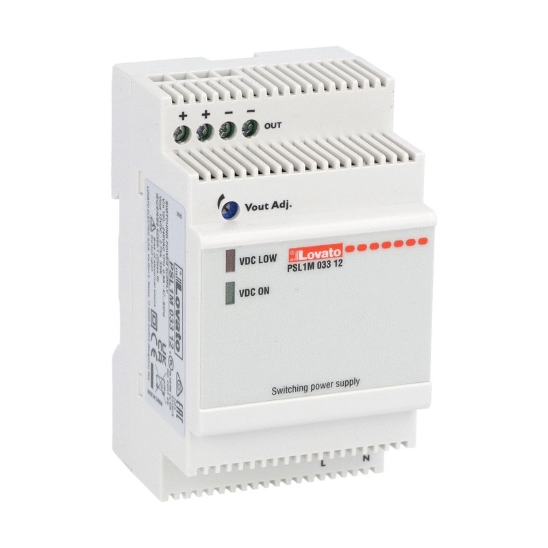 Alimentatore switching modulare 24VDC 36W monofase per alimentazione industriale