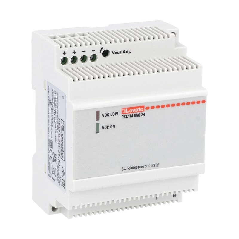 Alimentatore Switching Modulare 24VDC 60W Monofase per Applicazioni Industriali