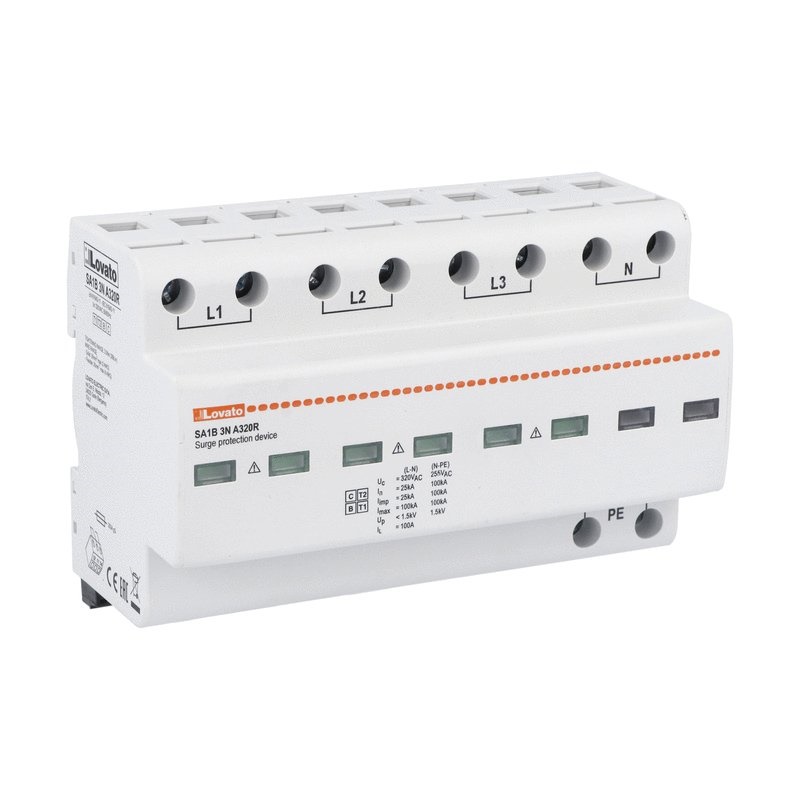 Scaricatore sovratensioni tipo 1-2 3P+N 25kA monoblocco con contatto remoto