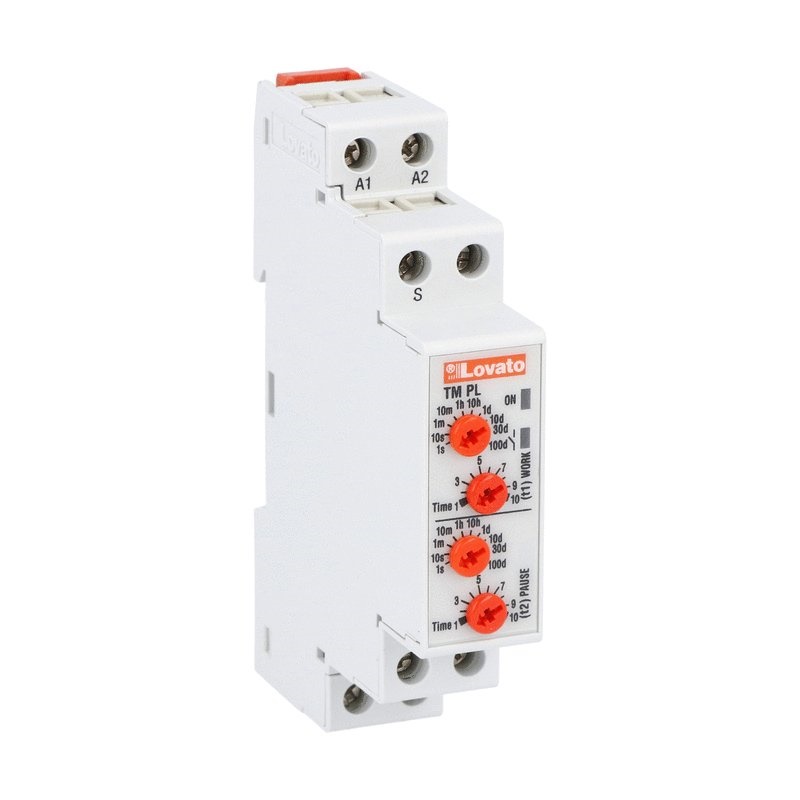 Temporizzatore modulare pausa-lavoro multiscala multitensione 12-240V AC/DC per automazione