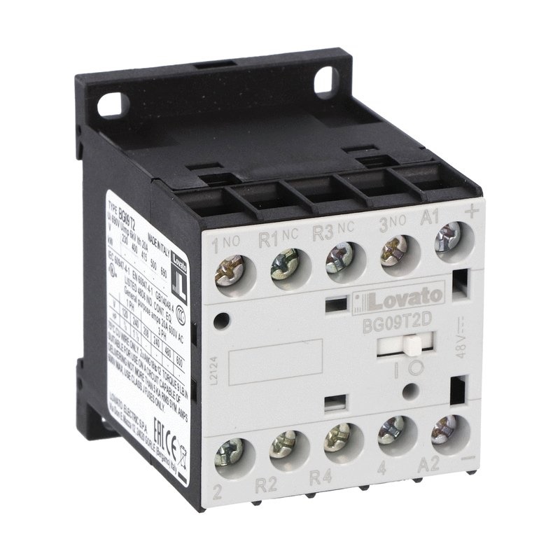 Contattore quadripolare 4 poli 2NO+2NC 20A bobina 110V DC uso industriale