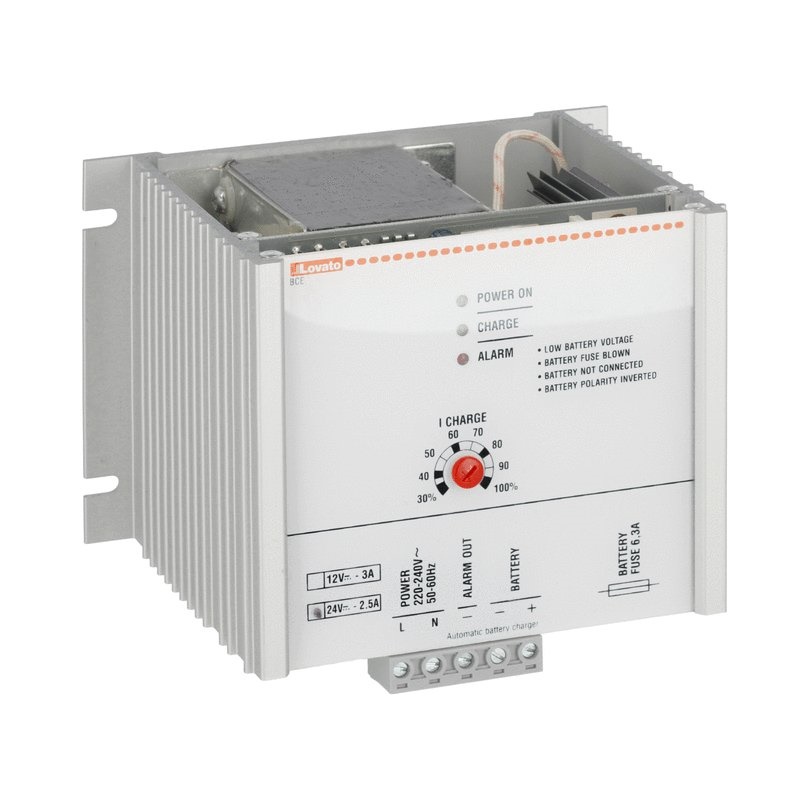 Caricabatterie automatico lineare BCE 2,5A 24V per batterie al piombo