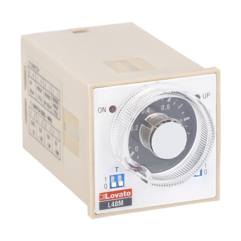 Temporizzatore multifunzione multiscala multitensione 48x48mm 24-240V AC/DC incasso estraibile