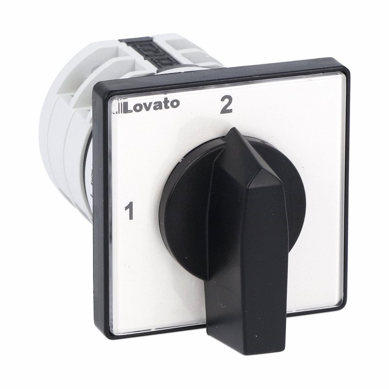 Deviatore bipolare 2 poli 16A montaggio frontale serie GN nero manuale