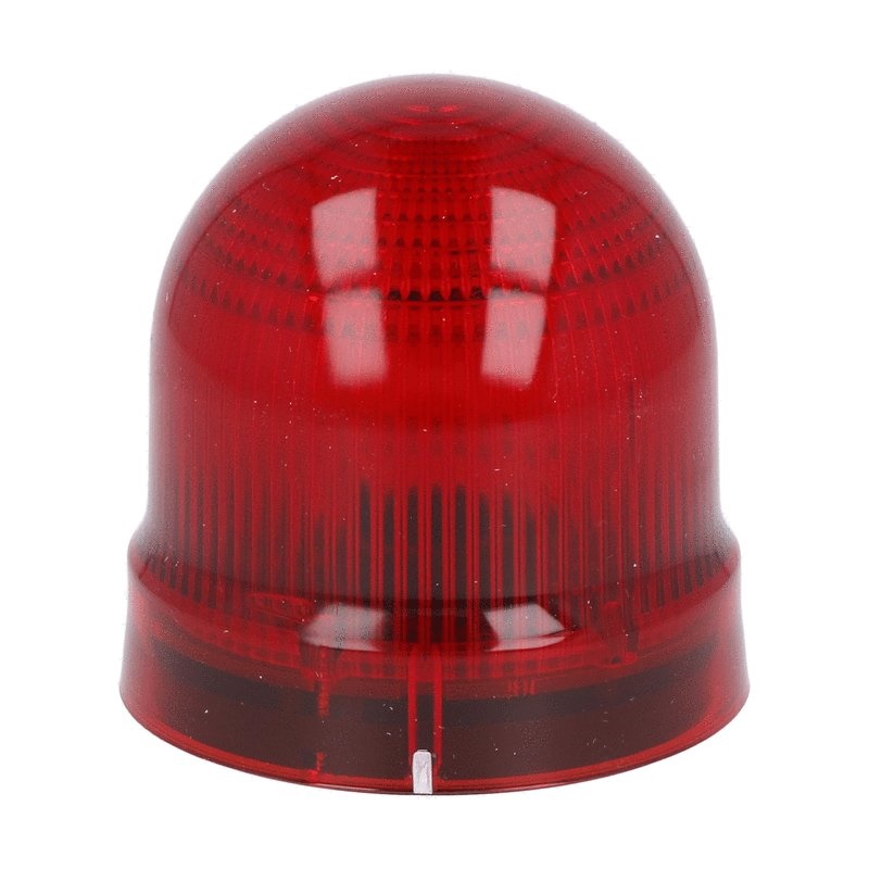 Segnalatore luminoso rosso lampeggiante/fisso 62mm attacco BA15D 12-48VAC/DC