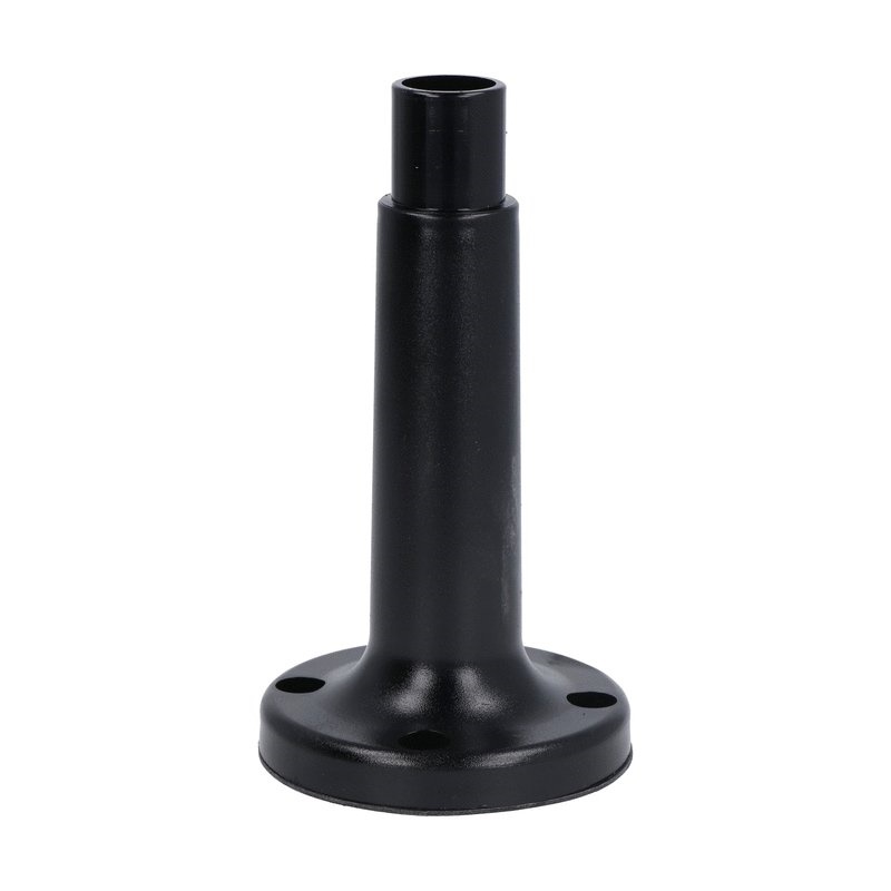 Base fissaggio plastica nero Ø62mm con prolunga 100mm per supporto orizzontale