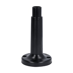Base fissaggio plastica nero Ø62mm con prolunga 100mm per supporto orizzontale